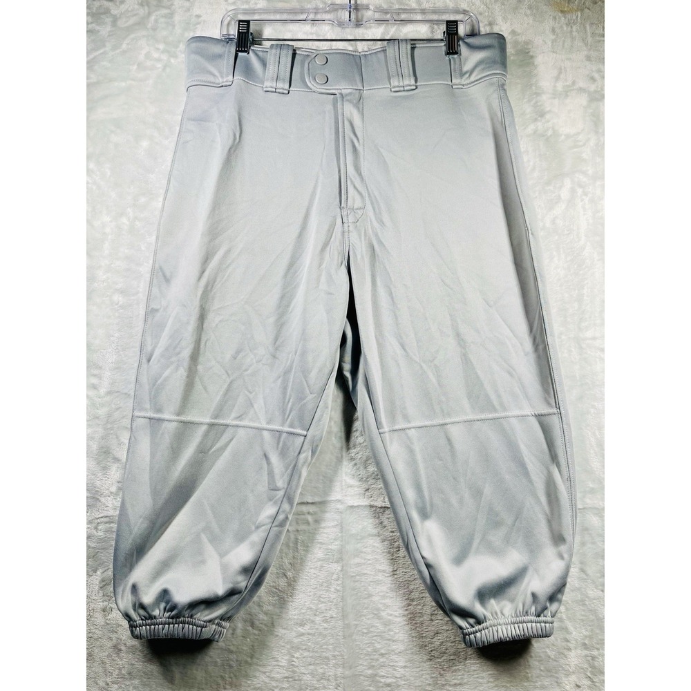 RAWLINGS Mens Baseball  Pants Size Large KNICKER FIT Gray Sports Gear EUC